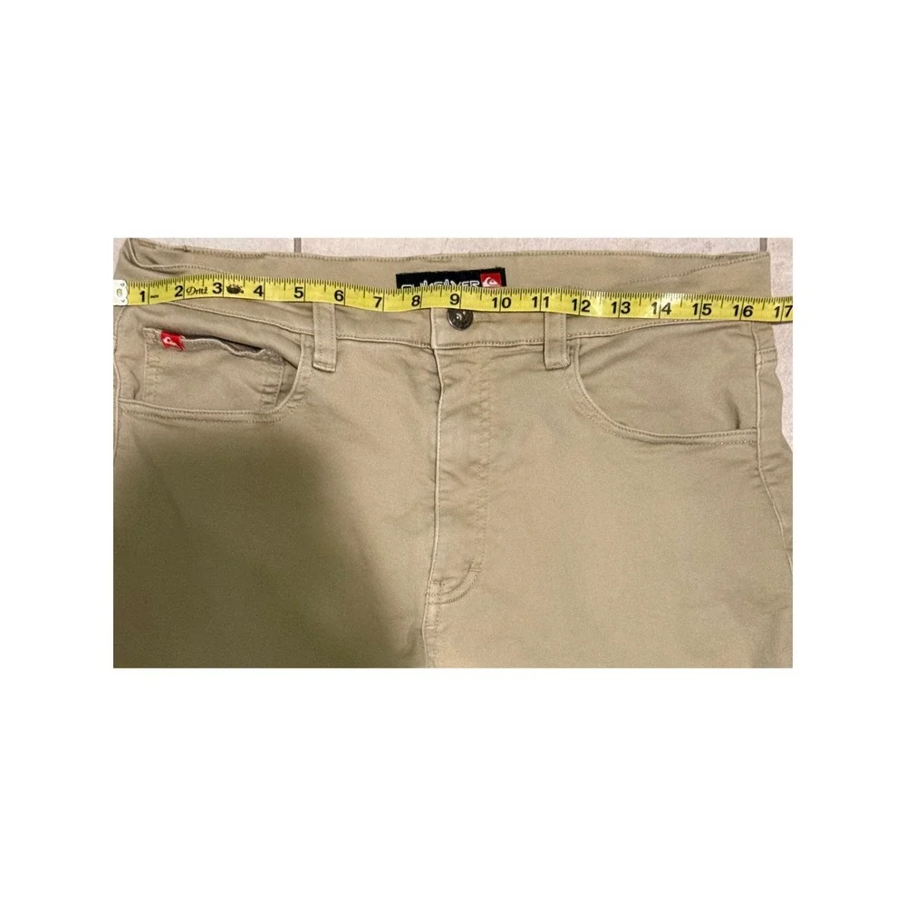 Quiksilver Mens Khaki Straight Leg 5-Pocket Chino Pants Size 34 Tan‎ RN169009